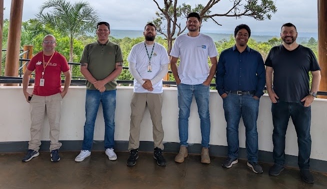 Equipe em visita técnica do projeto SemFogo-DF II